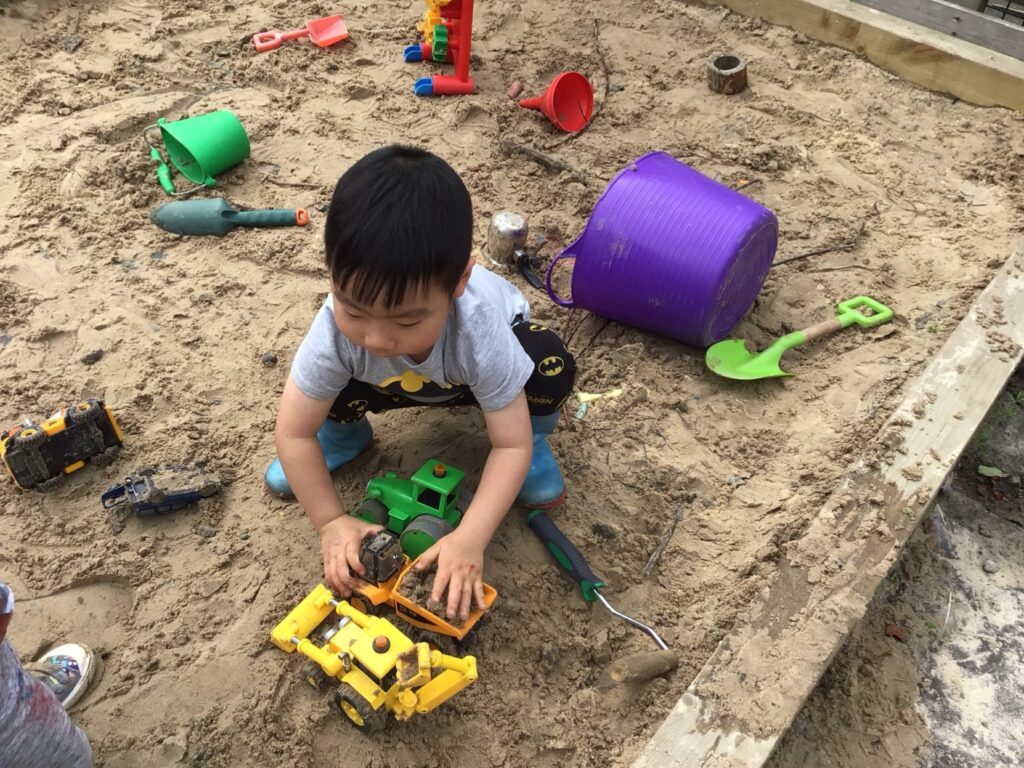 Children playing in the sand
